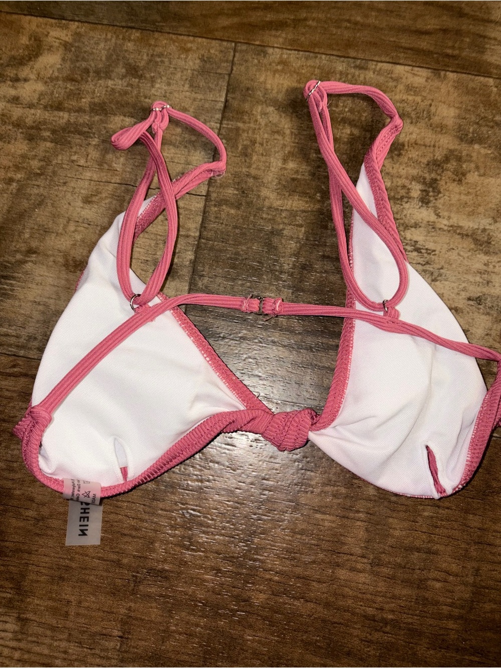 Mauve Pink Ribbed Bikini Bathing Suit Set - Picture 3 of 6